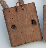 4 x antiek REE GEWEI  op zwart houten schild  - 1901