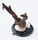 Antiek  REE GEWEI op zwart rond houten schild  - rond 1920