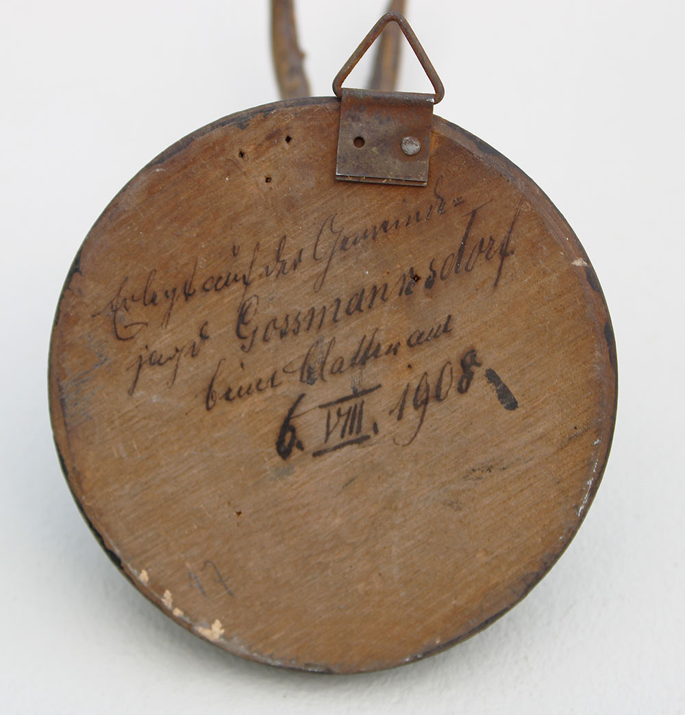 7 x antiek REE GEWEI  op zwart houten schild  - 1908