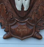 Groot Siberisch ELAND GEWEI op houten schild ("MOOSE")