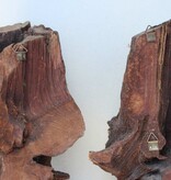 Decoratief HOUTSNIJWERK in boomstronk - gezichten M/V