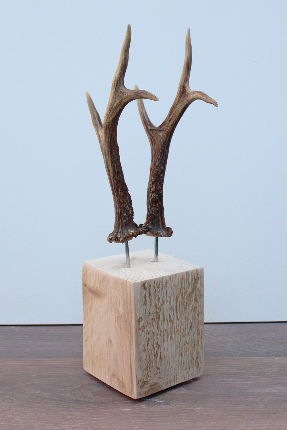 Zesender REE GEWEI paar op stevige houten sokkel