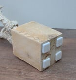 Groot zesender REE GEWEI op houten sokkel