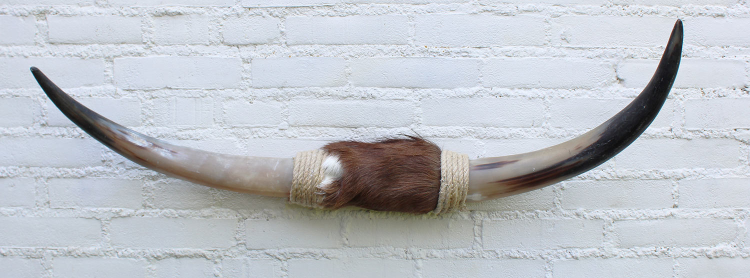 Texas style BULLBAR- 87 cm - afgewerkt met vel en sisaltouw