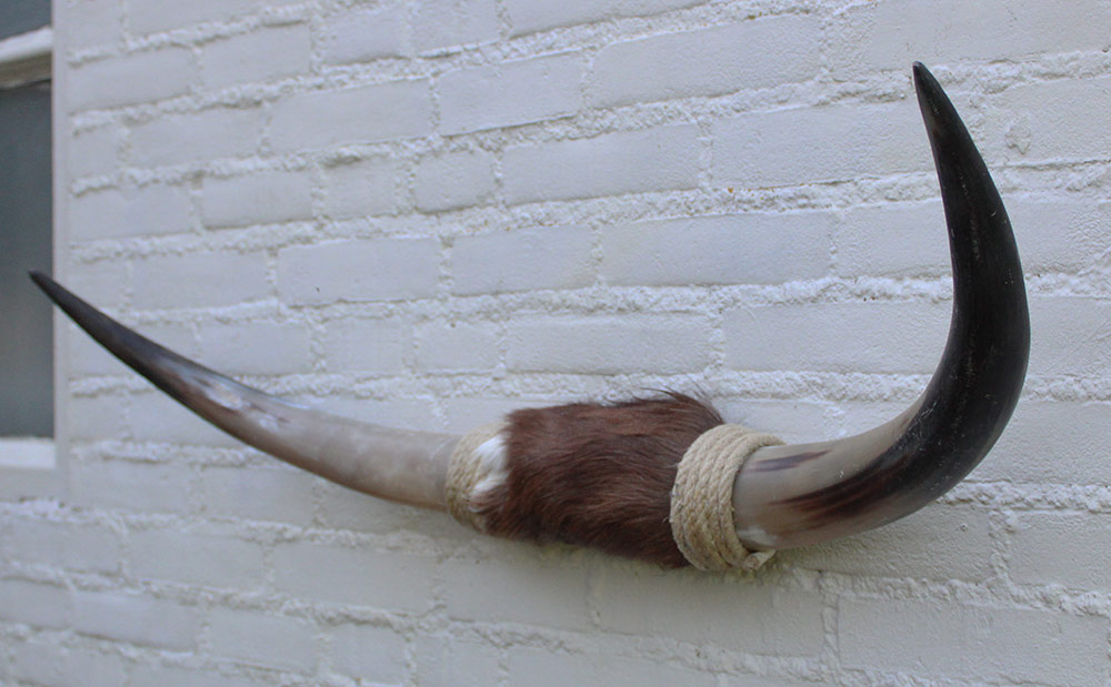 Texas style BULLBAR- 87 cm - afgewerkt met vel en sisaltouw