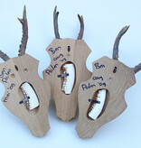 3 x zesender REE GEWEI op licht houten schild