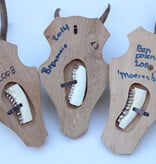 3 x  REE GEWEI op licht houten schild