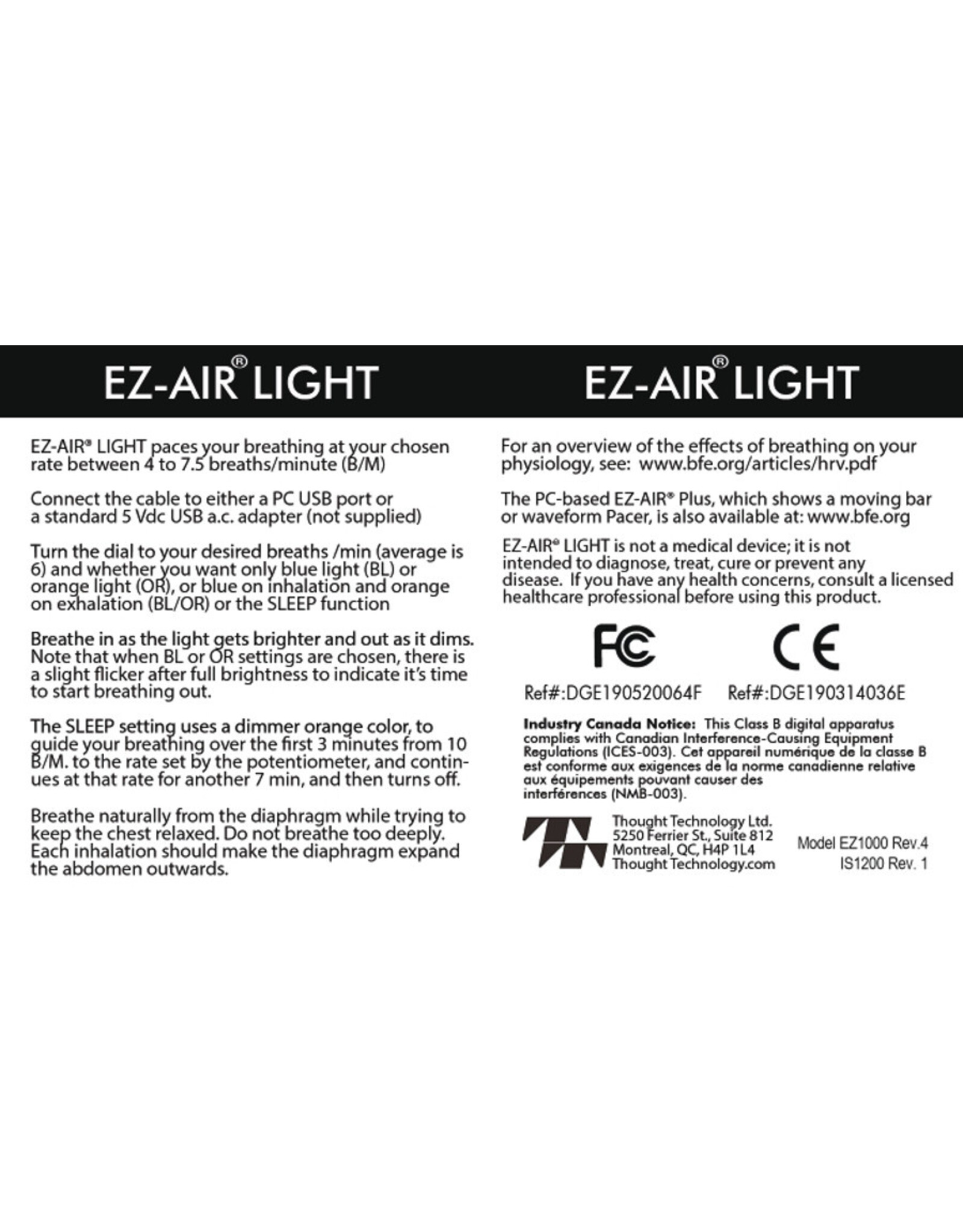 Tought Technology EZ-AIR®️ LIGHT