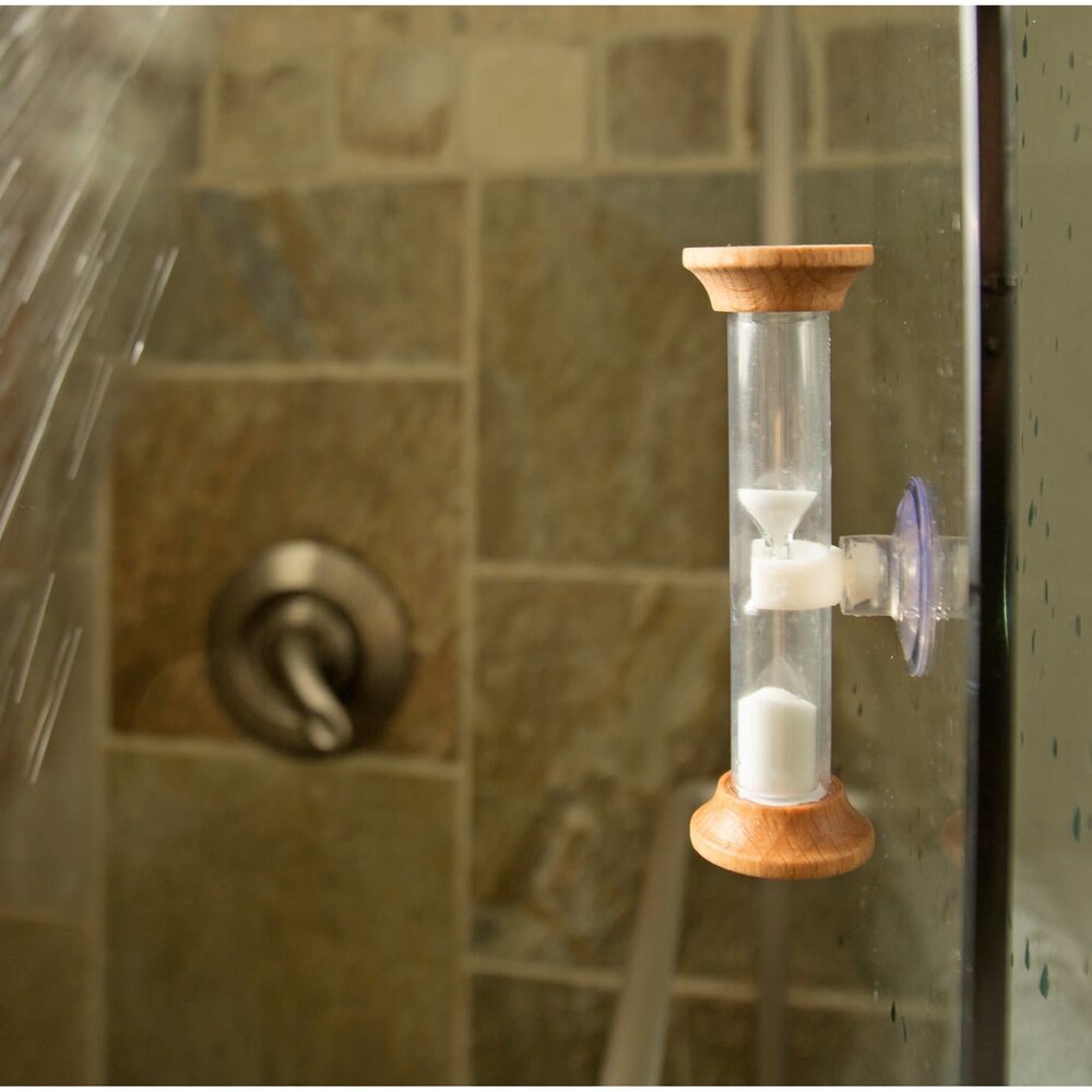 Hunpta Mini sablier de douche avec ventouse 3 min pour minuterie de douche  ou brossage de dents