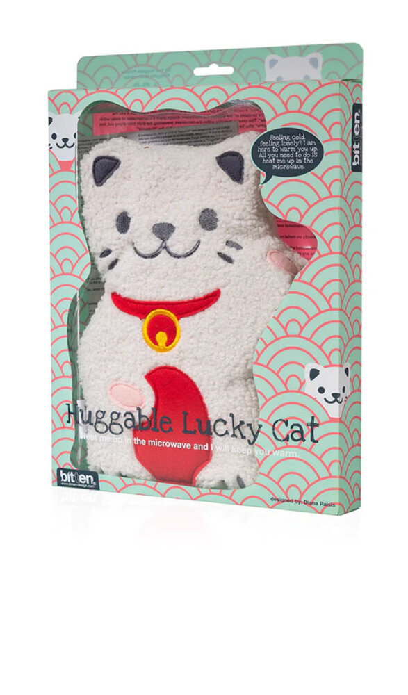 Huggable Lucky Cat Heating Pad Bitten Hopono