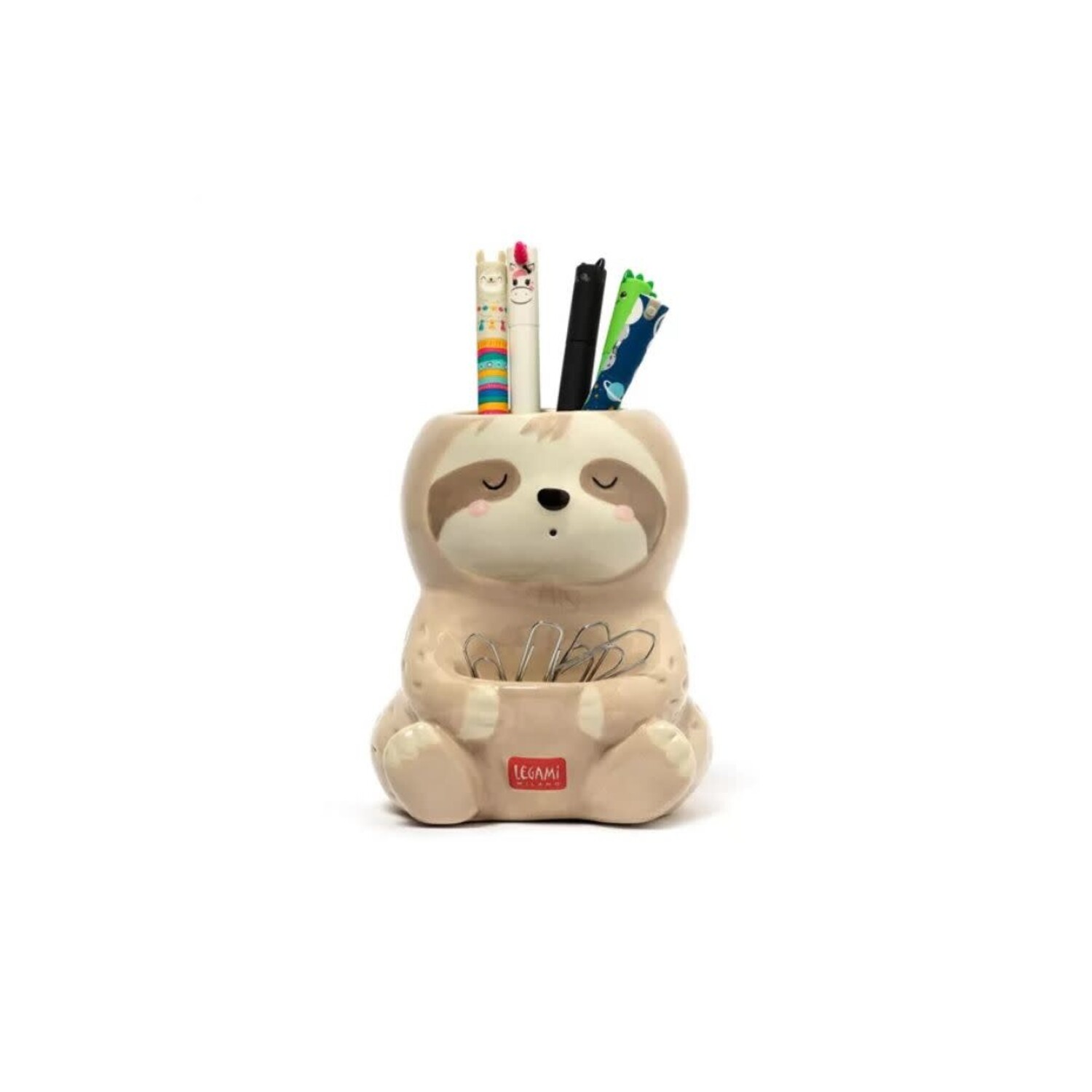 Ceramic pencil cup - desk friends - Lazy - Legami - Hopono