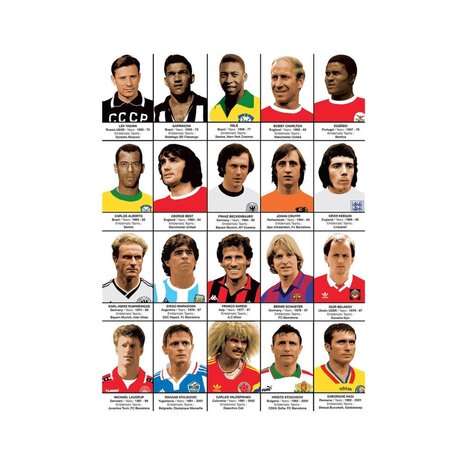 Art-Poster Football - Legends of AC Milan, by Olivier Bourdereau