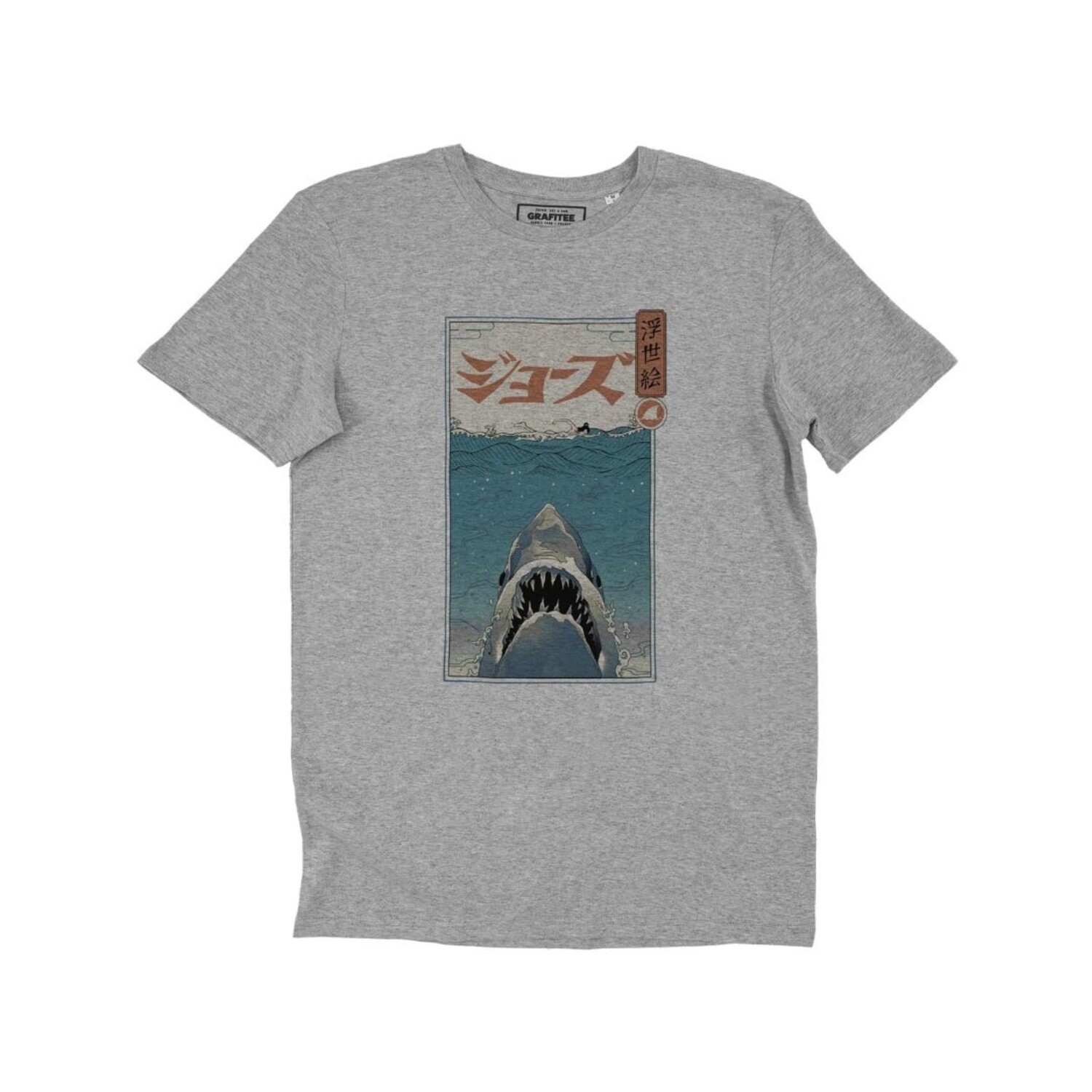 T shirt Requin Ukiyo e Grafitee Hopono