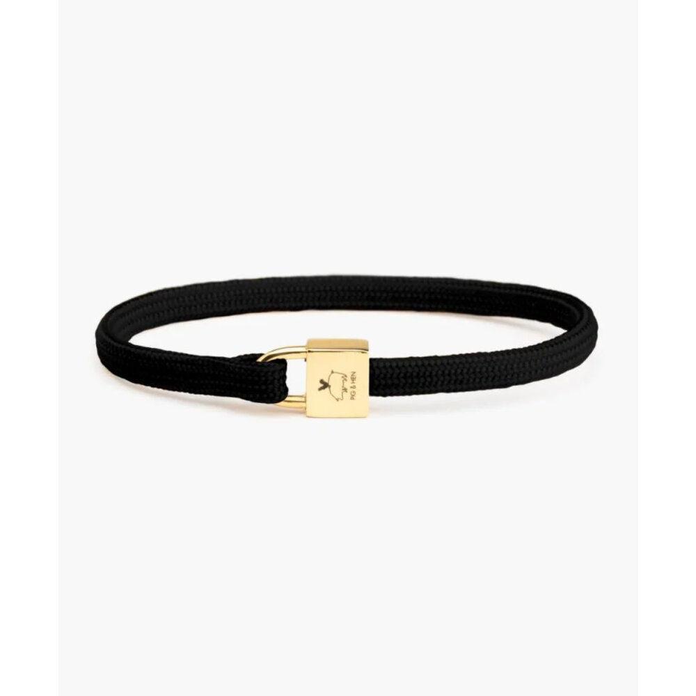 Louis Vuitton Koord Armband Leer in het Zwart