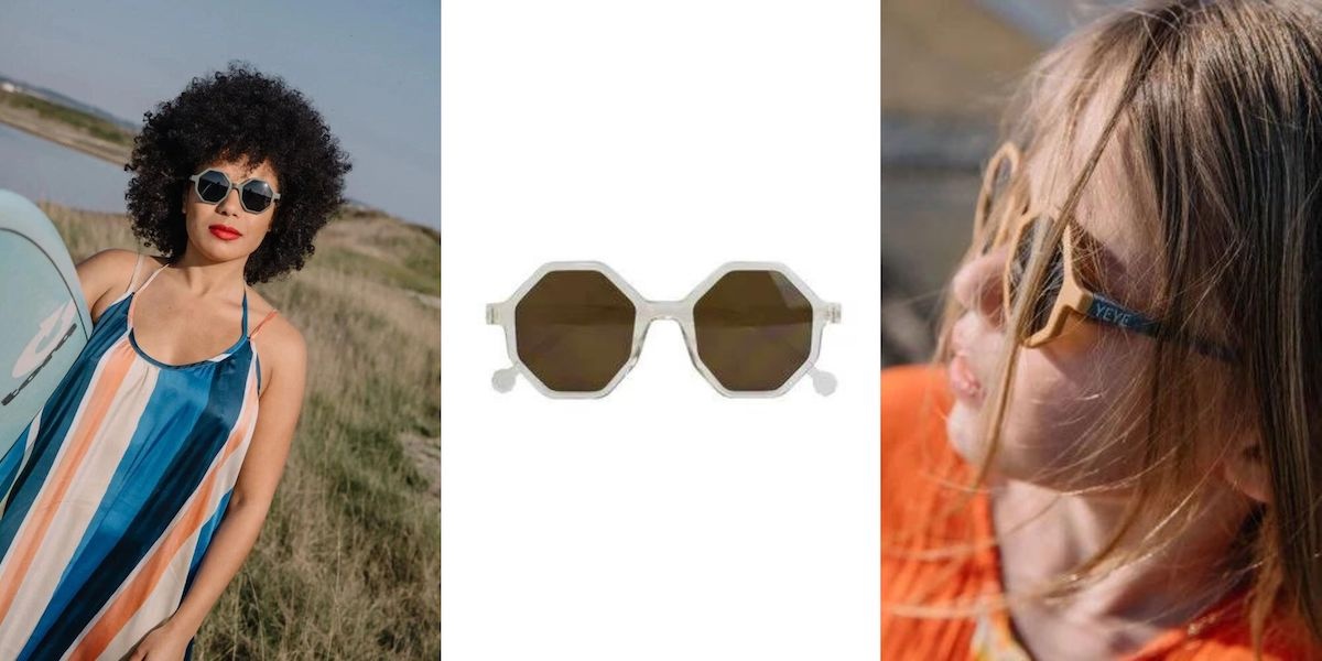 Une femme et une petite fille avec des lunettes de soleil