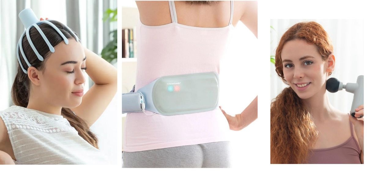 Des femmes utilisant différents types de masseurs électriques.