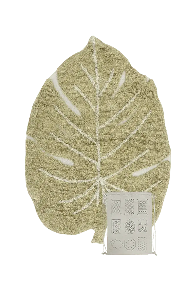 Monstera Olive Mini Rug Lorena Canals Hopono