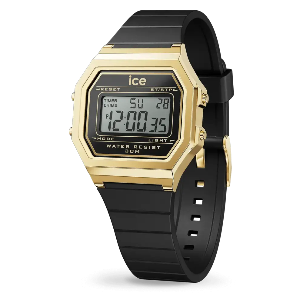 Ice Digit Retro Watch - Black Gold S - Ice Watch - Hopono