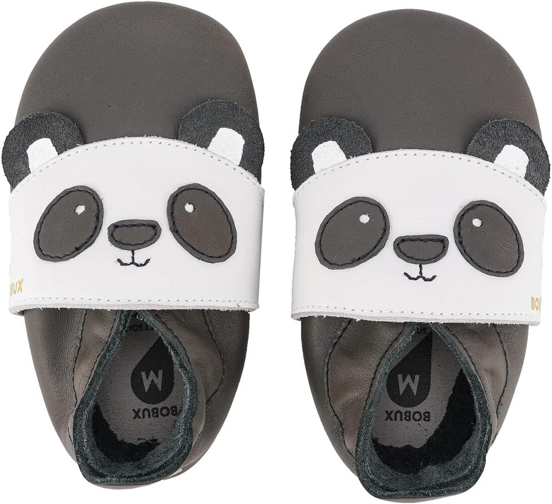 Chaussons en cuir souple Panda Bobux Hopono