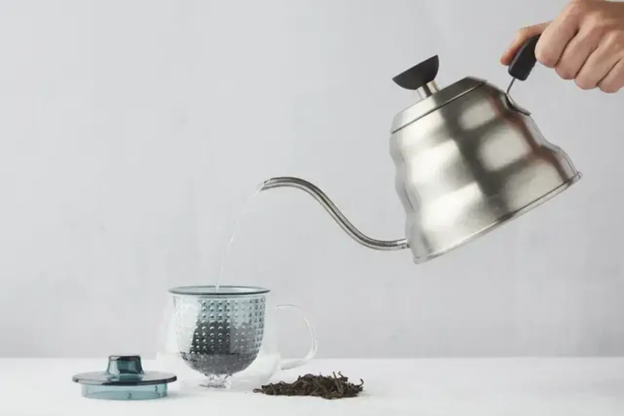 Glass mug with blue filter 300 ml Hopono