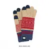 Evolg Tactile Gloves - Flower Beige, Red & Indigo - Evolg Evolg Tactile Gloves - Flower Beige, Red & Indigo - Evolg