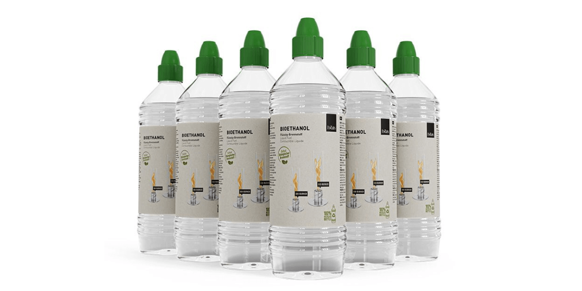 Des bouteilles de Bio éthanol de la marque Höfats