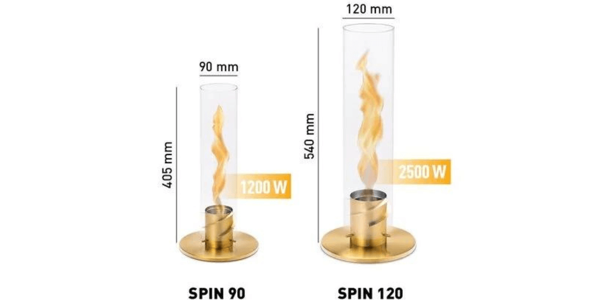 Les cheminées de table Höfats 90 et 120, modèles dorés