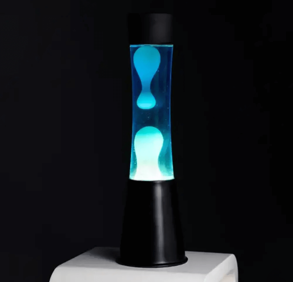 de lavalamp in het donker