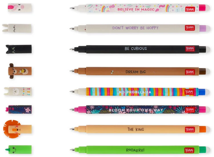 Verschillende modellen Legami pennen