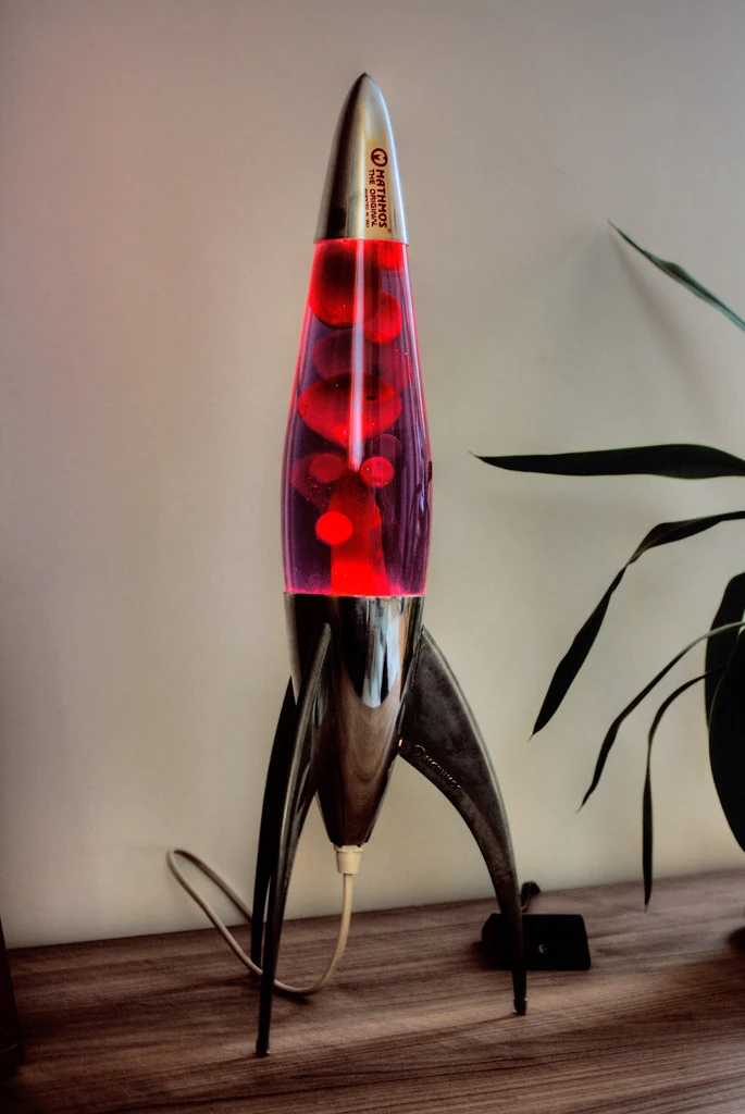 A Mathmos retro lava lamp