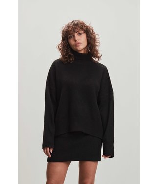 Davida Chunky Roll Neck Sweater Black