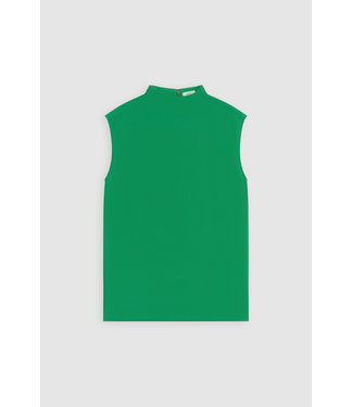 Closed Stand-up Collar Top Green