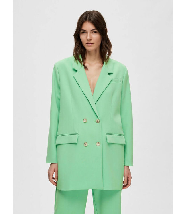 Selected SLFMyla LS Relaxed Blazer Absinthe Green