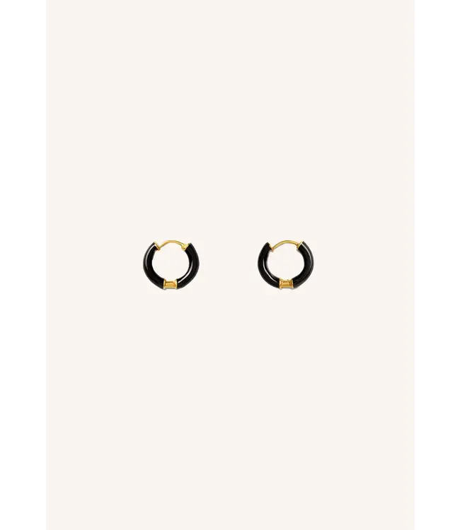 Loops earring - black