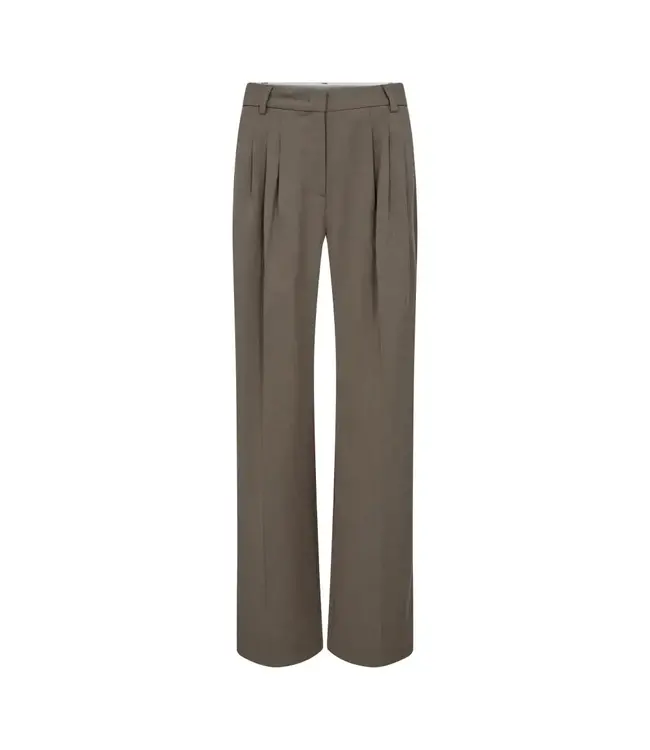 VidaCC Pleat Long Pant Walnut