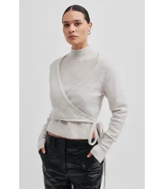 Second Female Brookline Knit Wrap T-Neck Moonbeam