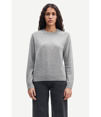 Samsoe Samsoe Boston o-neck - Grey melange