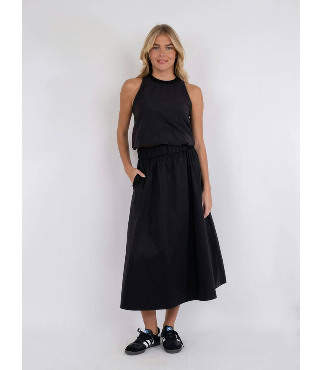 Yara Poplin Skirt - Black