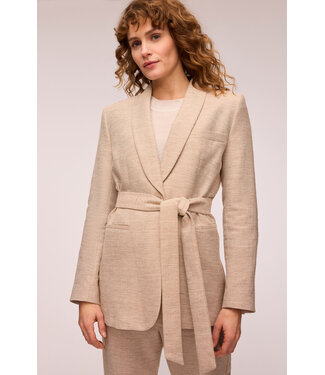 Femmes du Sud Laure Hemp Blazer Slimfit - Natural