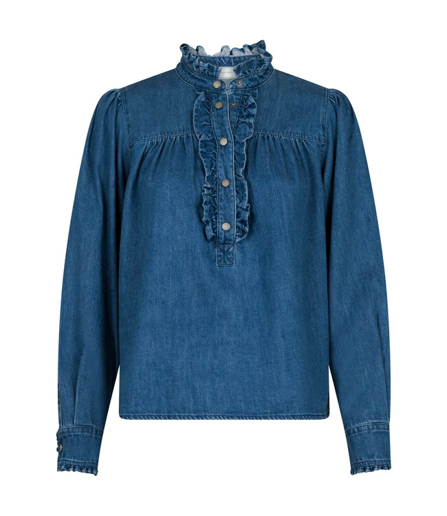 Neo Noir Justine Denim Shirt - Blauw