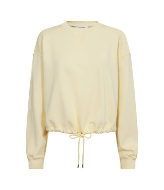 Co'couture Cleancc crop tie sweat - Pale yellow