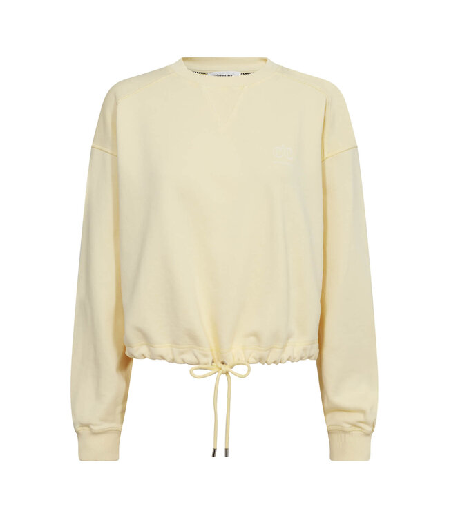 Cleancc crop tie sweat - Pale yellow