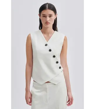 Second Female Kaleem waistcoat - Vaporous white