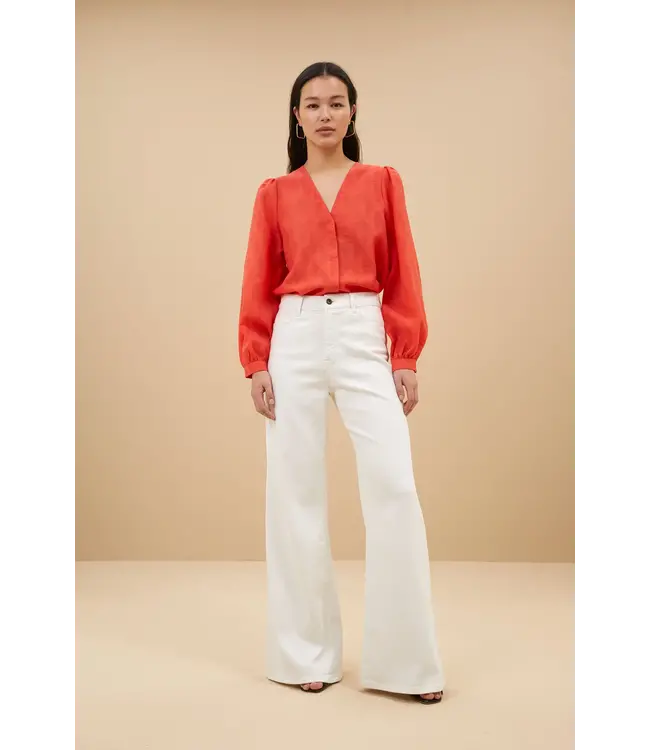 by-bar Femme Organic Twill Pant - Off White