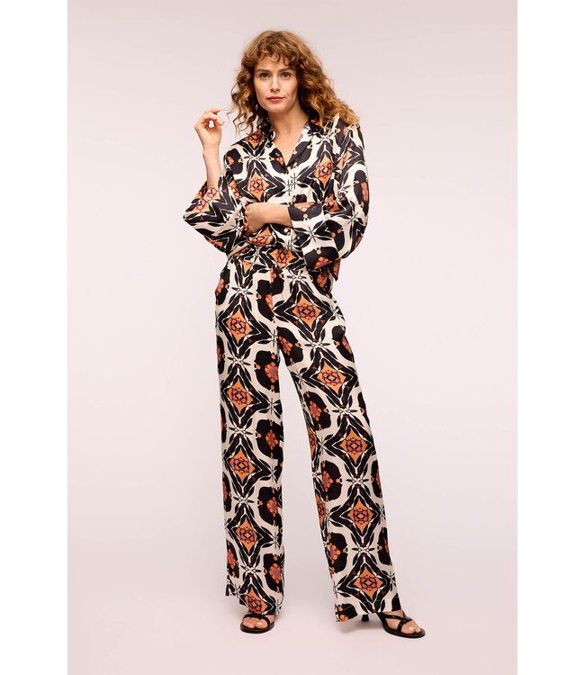 Femmes du Sud Filou Flower Trouser - Black Apricot