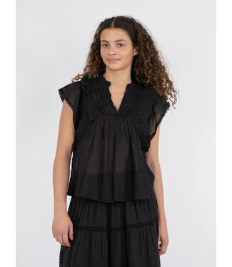 Neo Noir Jayla S Voile Top - Black