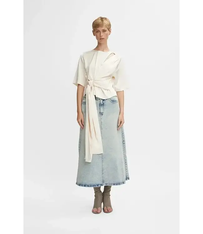 ManuelaGZ HW midi skirt - licht blue acid