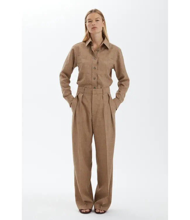 Ashley Pants  Cool Wool - Medium Brown