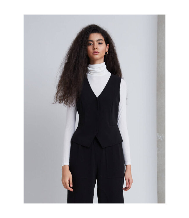 Bruuns Bazaar Ruby Sus Bielle Waistcoat - Black