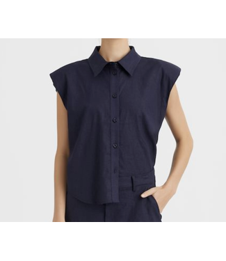 Gestuz Liza Linen SL Shirt - Seaborne